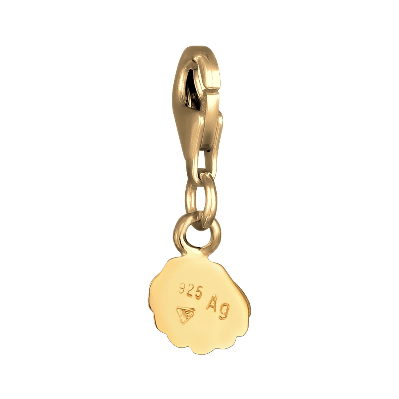 Gold - Elli | Charm Muschel | 925 Sterling Silber vergoldet