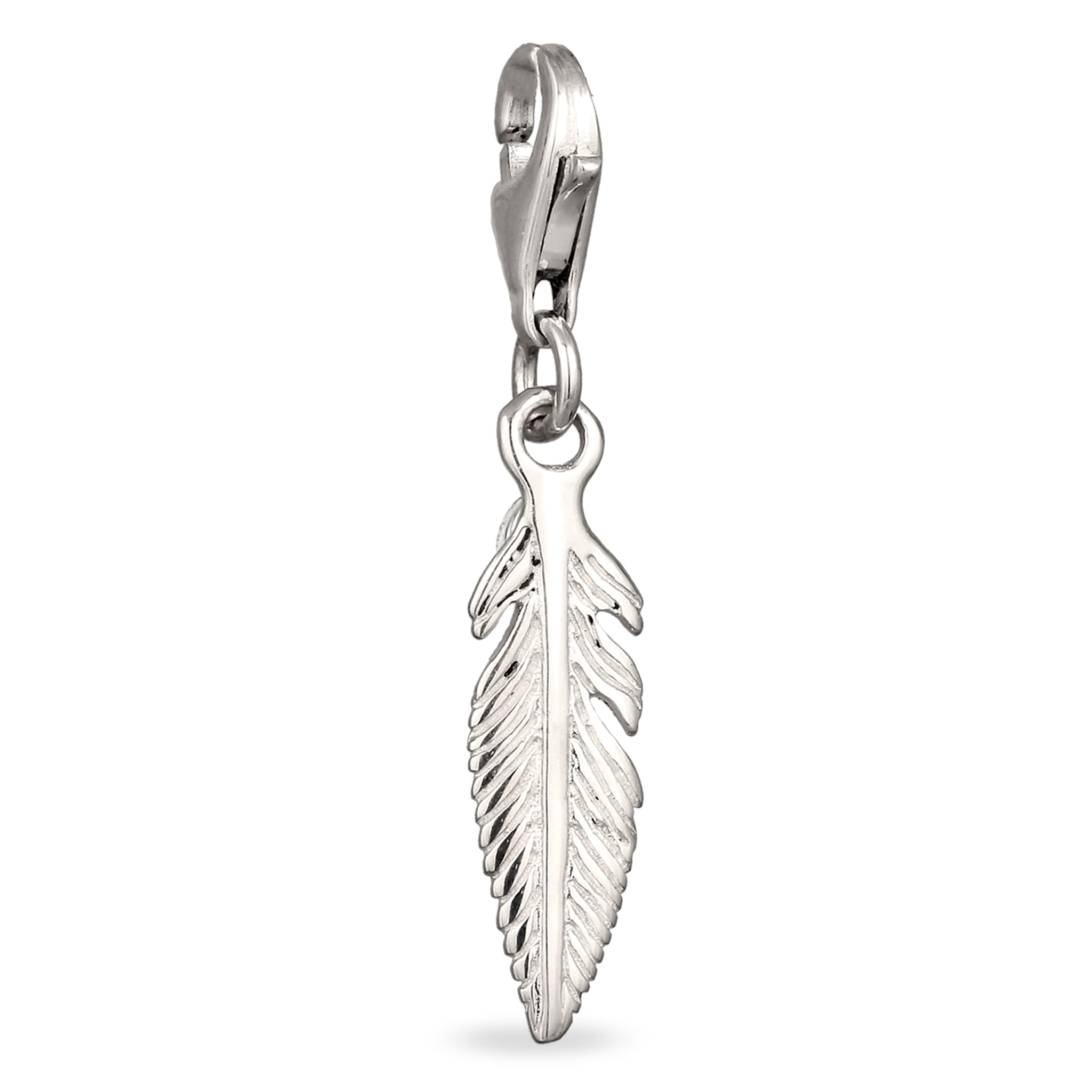 Silber - Elli | Charm Feder | 925 Sterling Silber