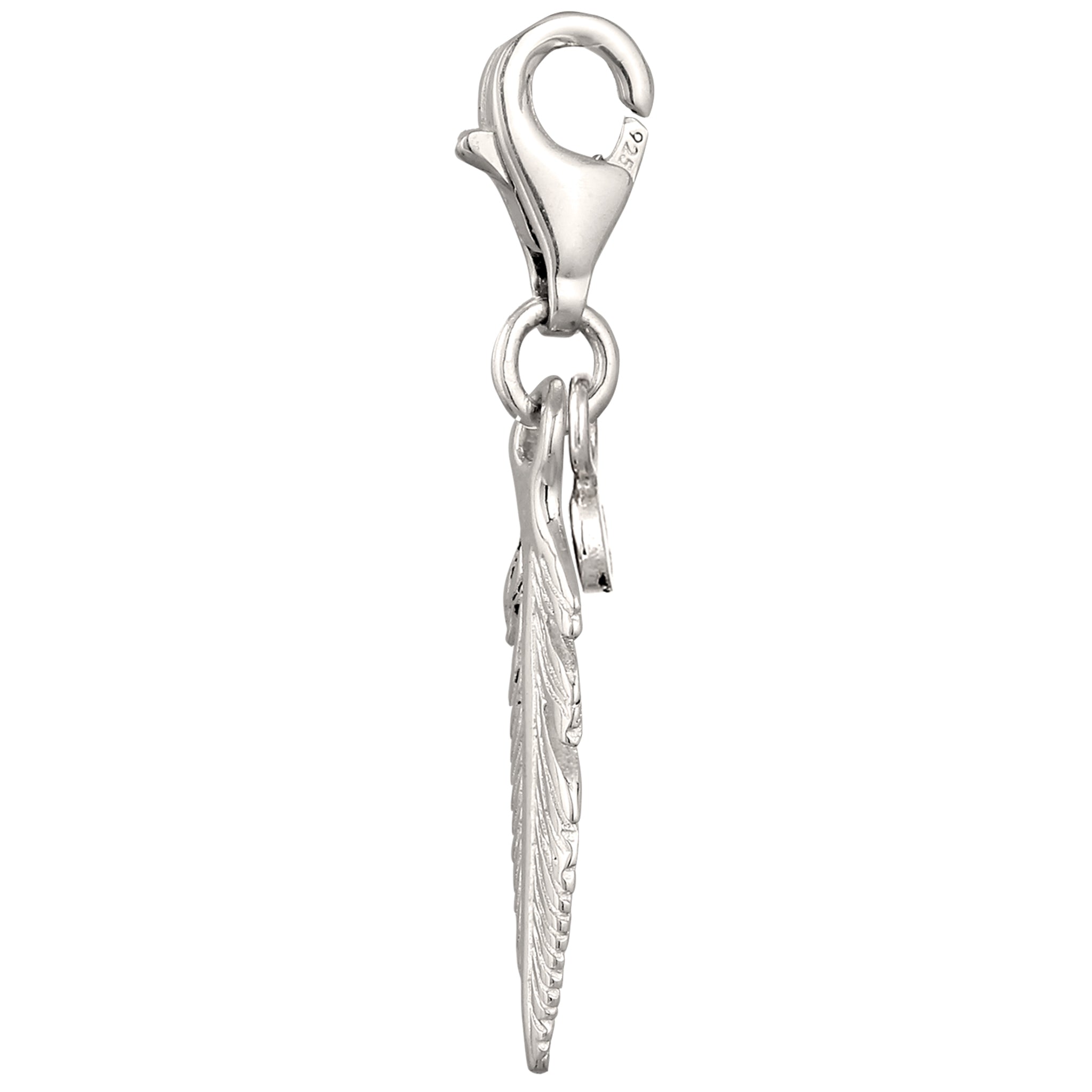 Silber - Elli | Charm Feder | 925 Sterling Silber