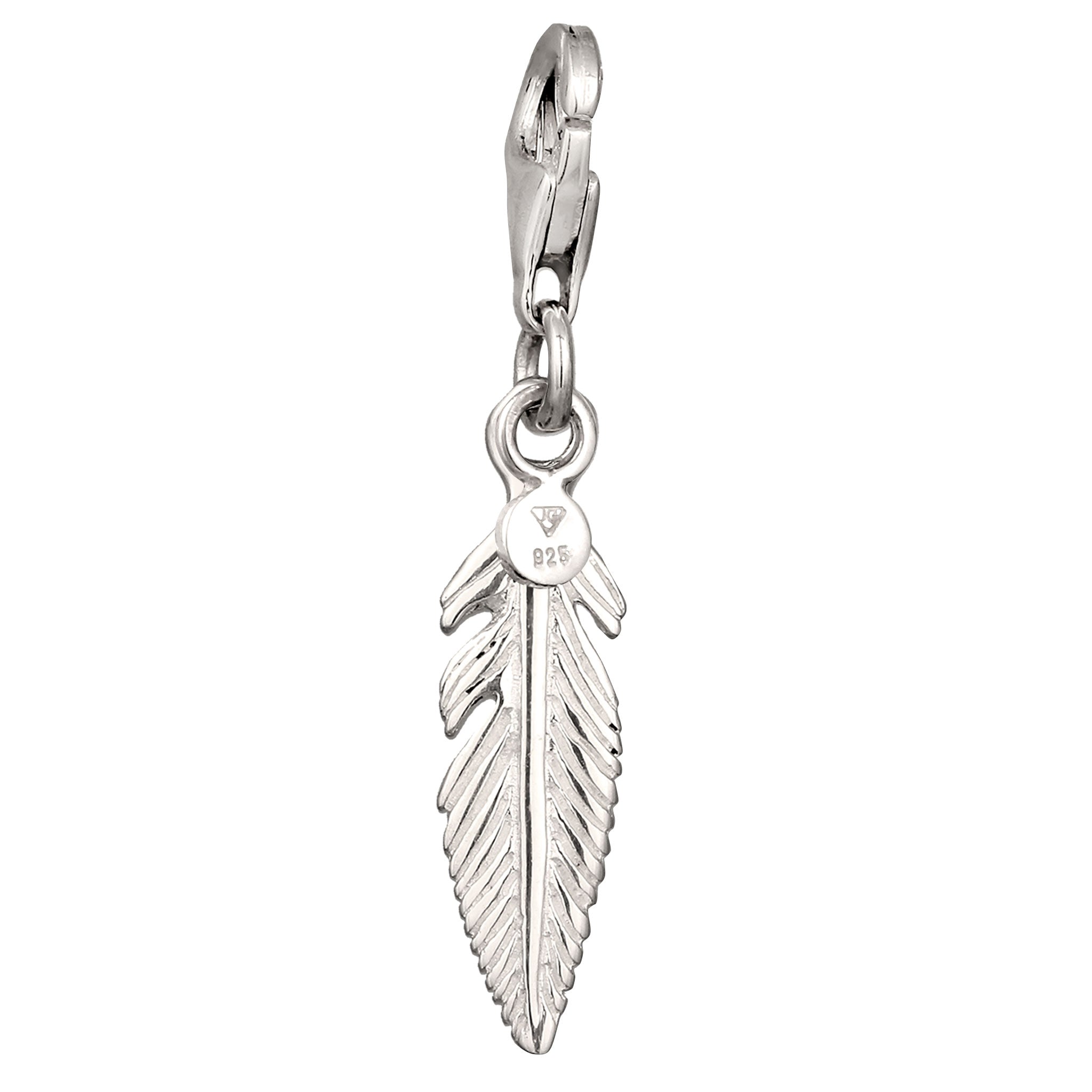 Silber - Elli | Charm Feder | 925 Sterling Silber