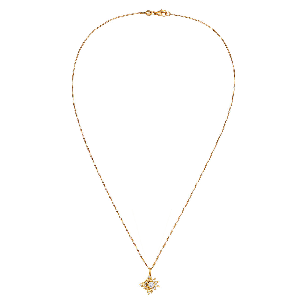 Gold - Elli | Halskette Astro | Zirkonia (Weiß) | 925 Sterling Silber vergoldet