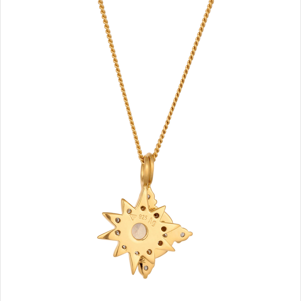 Gold - Elli | Halskette Astro | Zirkonia (Weiß) | 925 Sterling Silber vergoldet