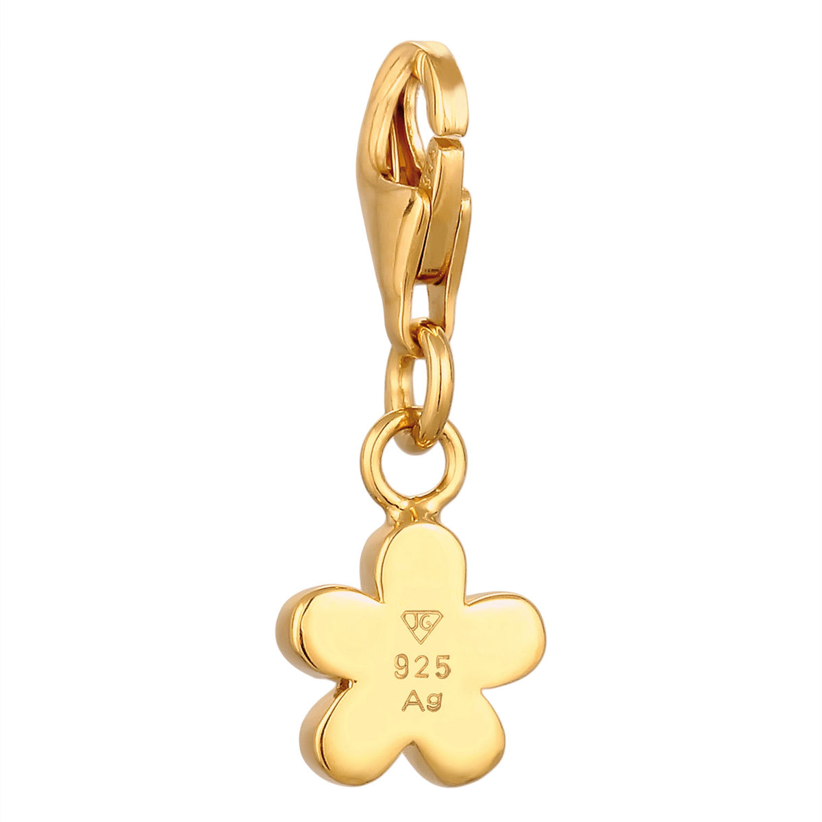 Gold - Elli | Charm Blume | Emaille | 925 Sterling Silber vergoldet