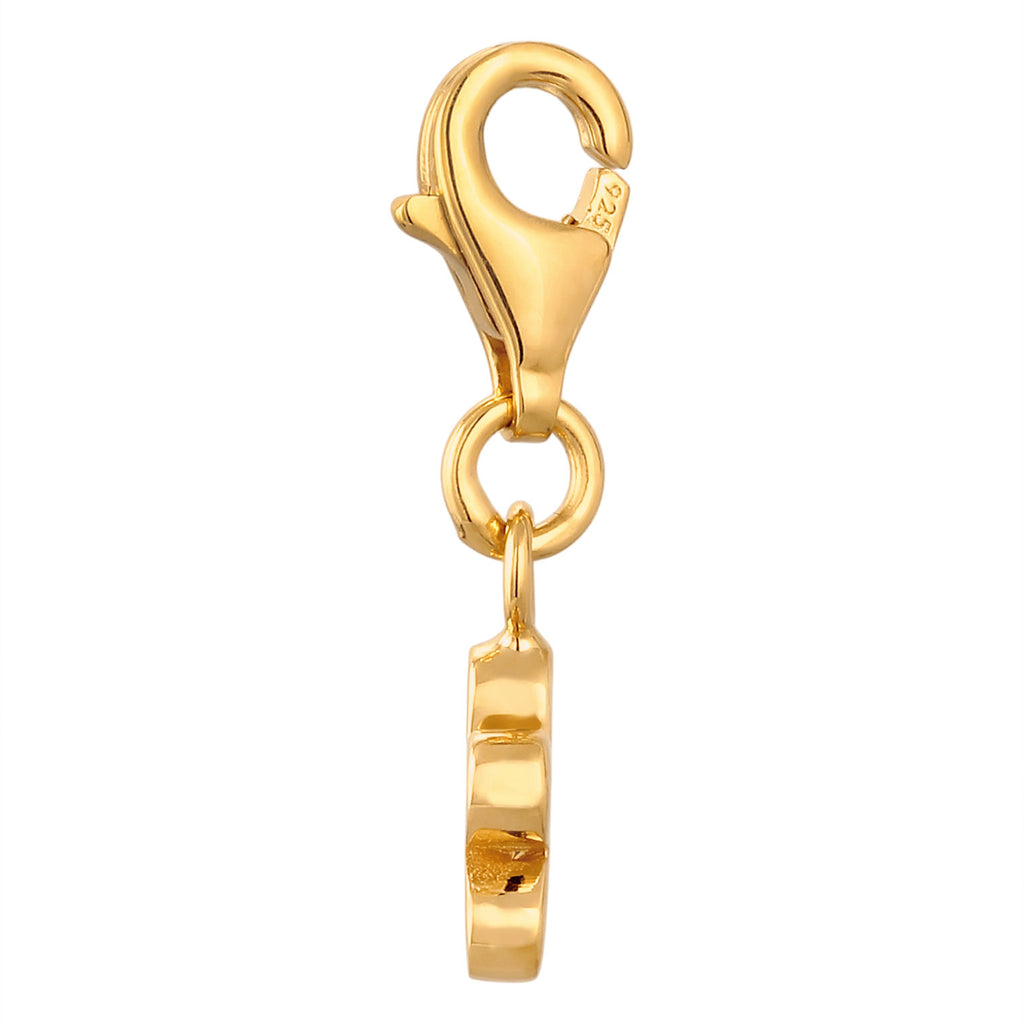 Gold - Elli | Charm Blume | Emaille | 925 Sterling Silber vergoldet