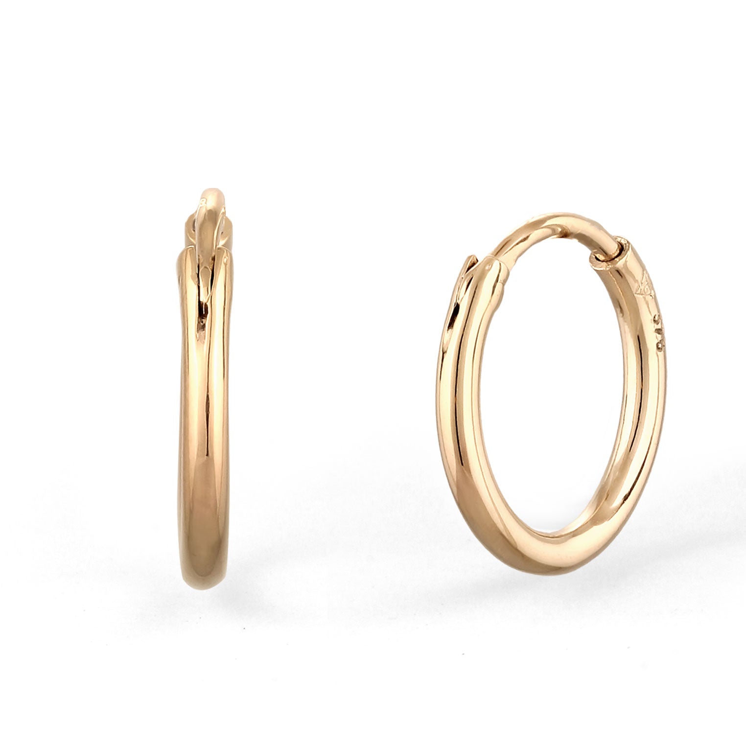 Gold - Elli PREMIUM | Creolen Basic | 375 Gelbgold