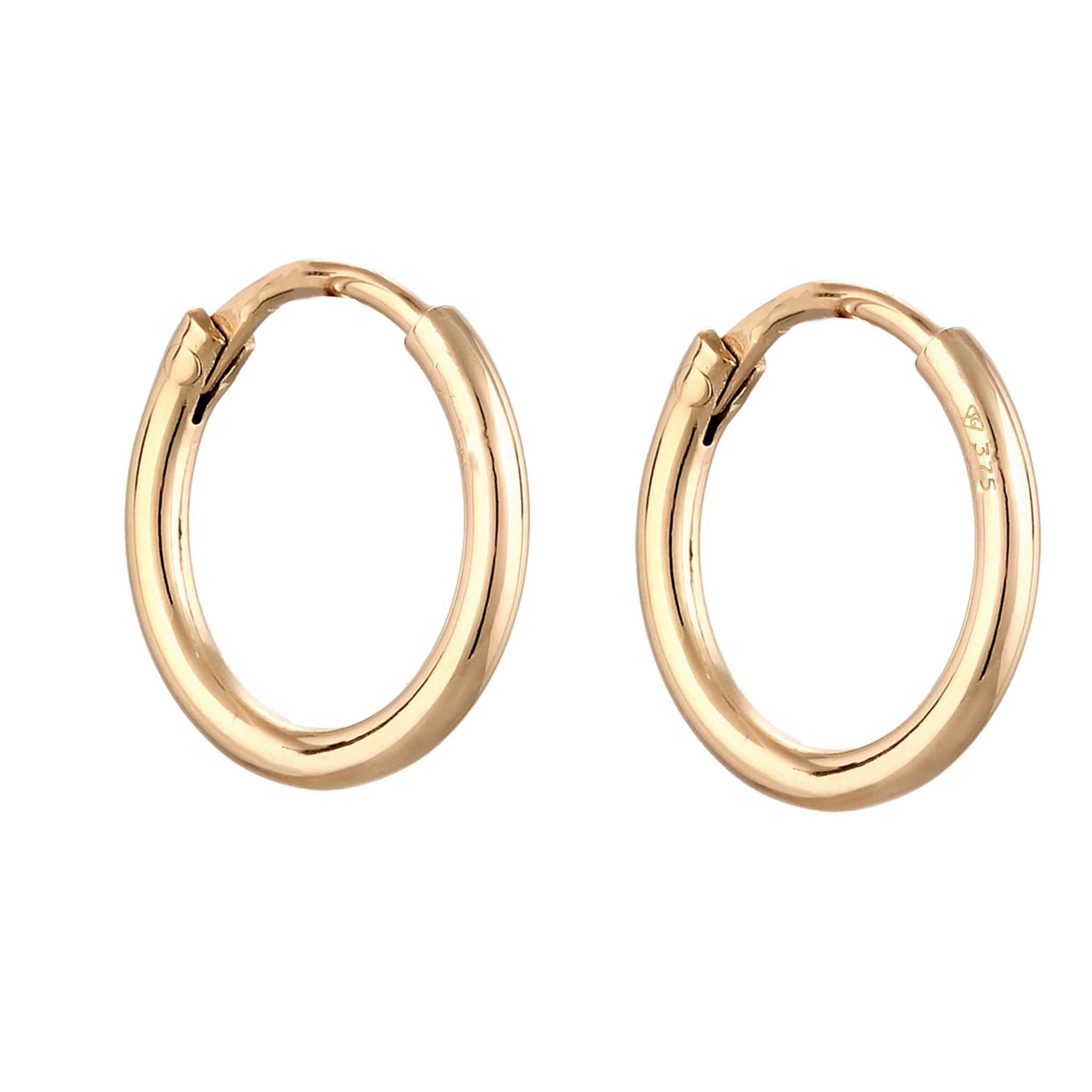 Gold - Elli PREMIUM | Creolen Basic | 375 Gelbgold