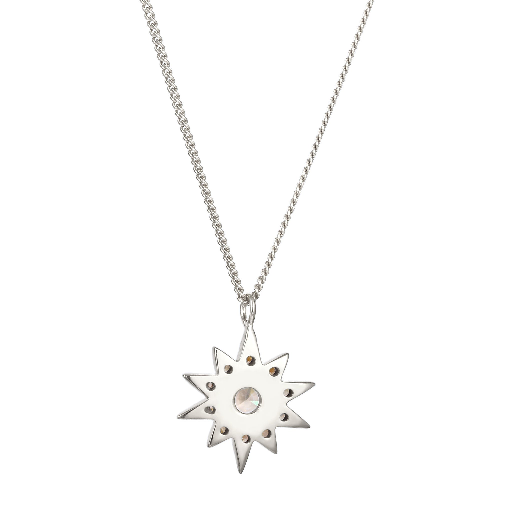 Silber - Elli | Halskette Stern | Zirkonia (Weiß) | 925 Sterling Silber