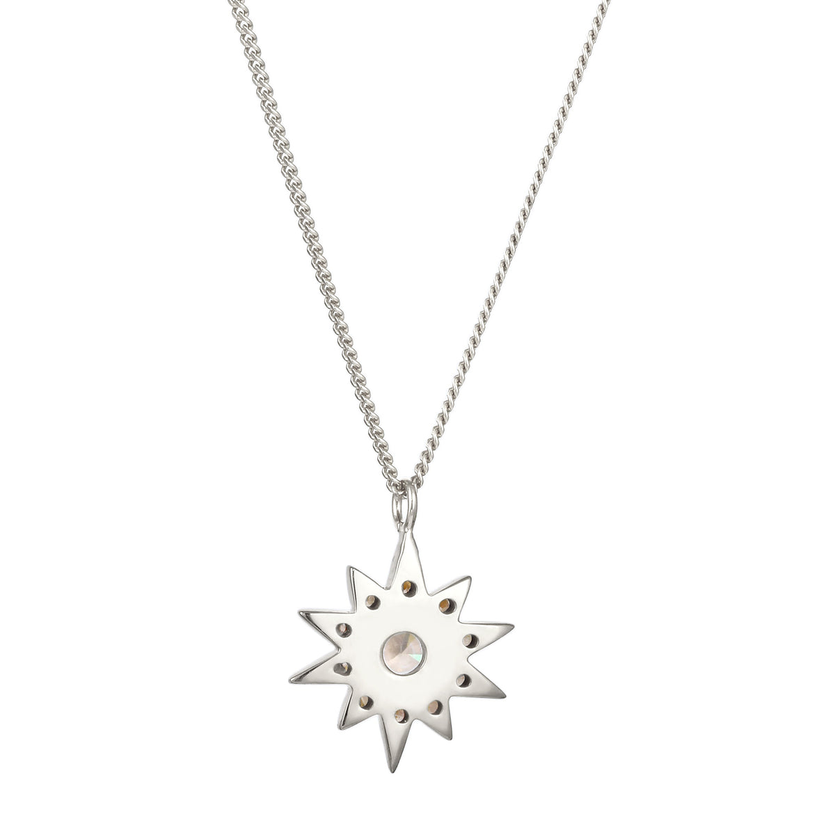 Silber - Elli | Halskette Stern | Zirkonia (Weiß) | 925 Sterling Silber