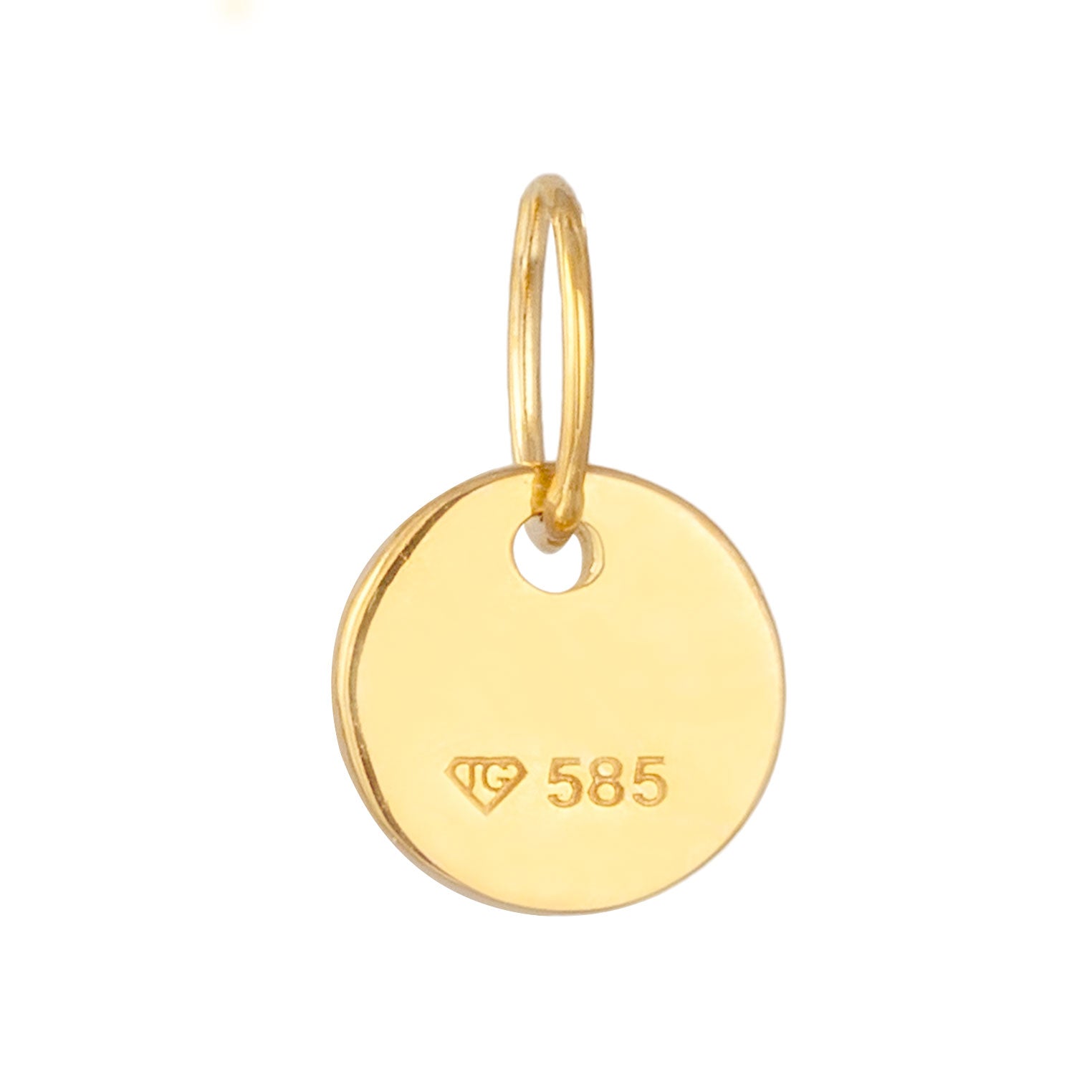 Gold - Elli PREMIUM | Gravur Anhänger | Plättchen | 585 Gelbgold