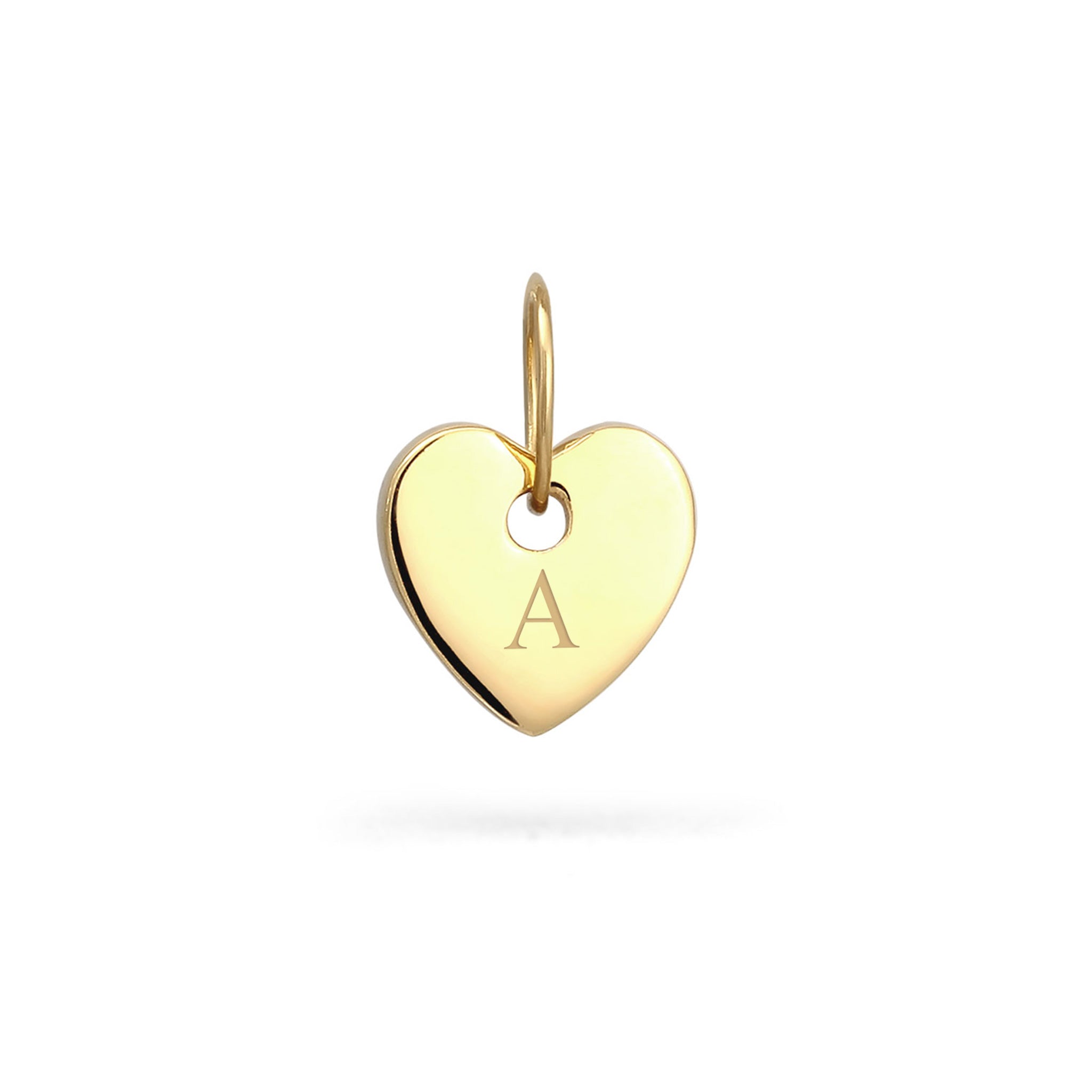 Gold - Elli PREMIUM | Gravur Anhänger Herz | 585 Gelbgold