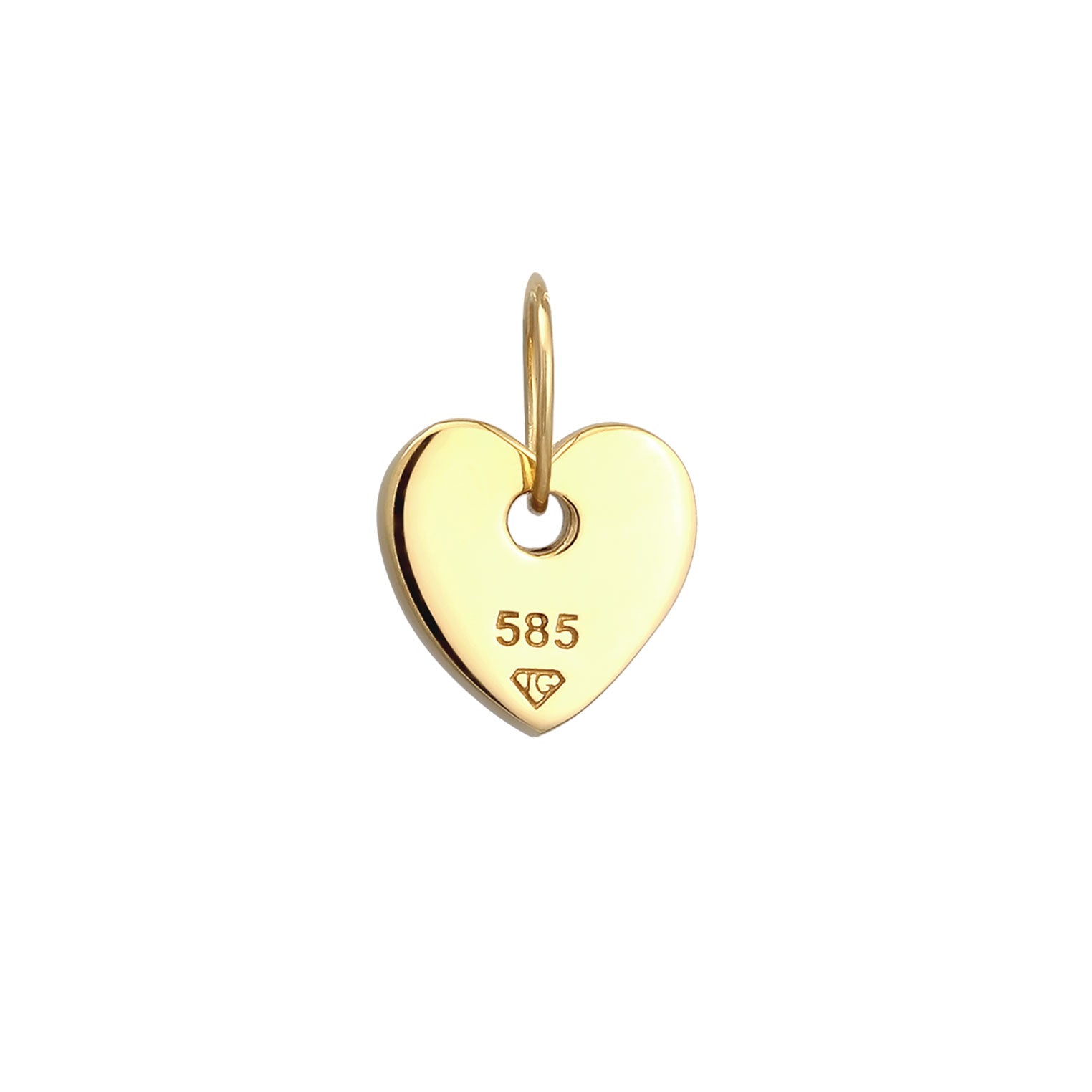 Gold - Elli PREMIUM | Gravur Anhänger Herz | 585 Gelbgold