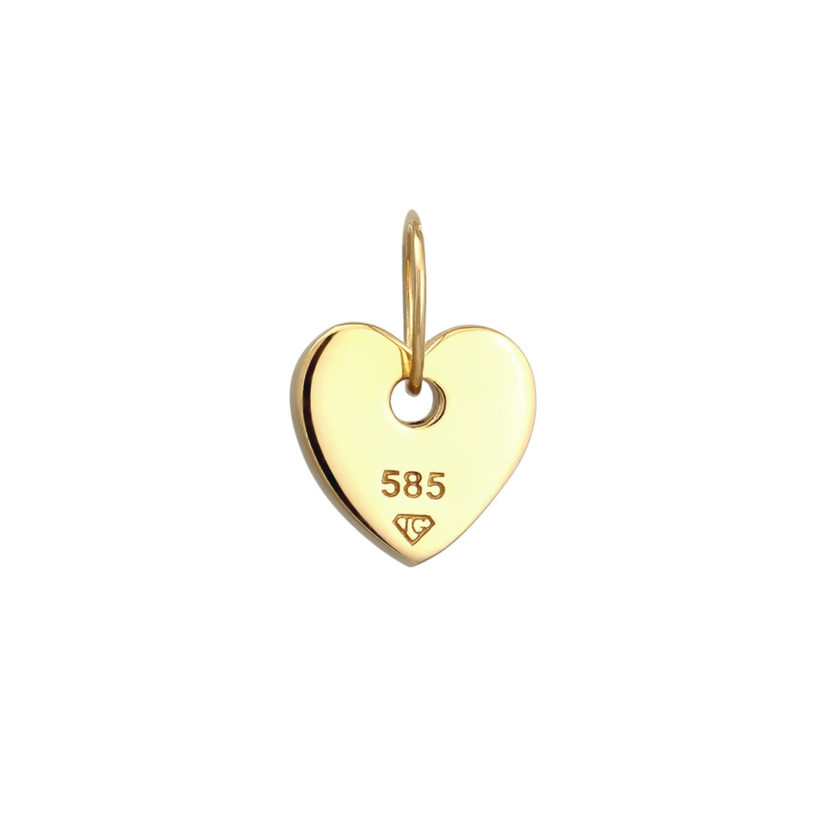 Gold - Elli PREMIUM | Gravur Anhänger Herz | 585 Gelbgold