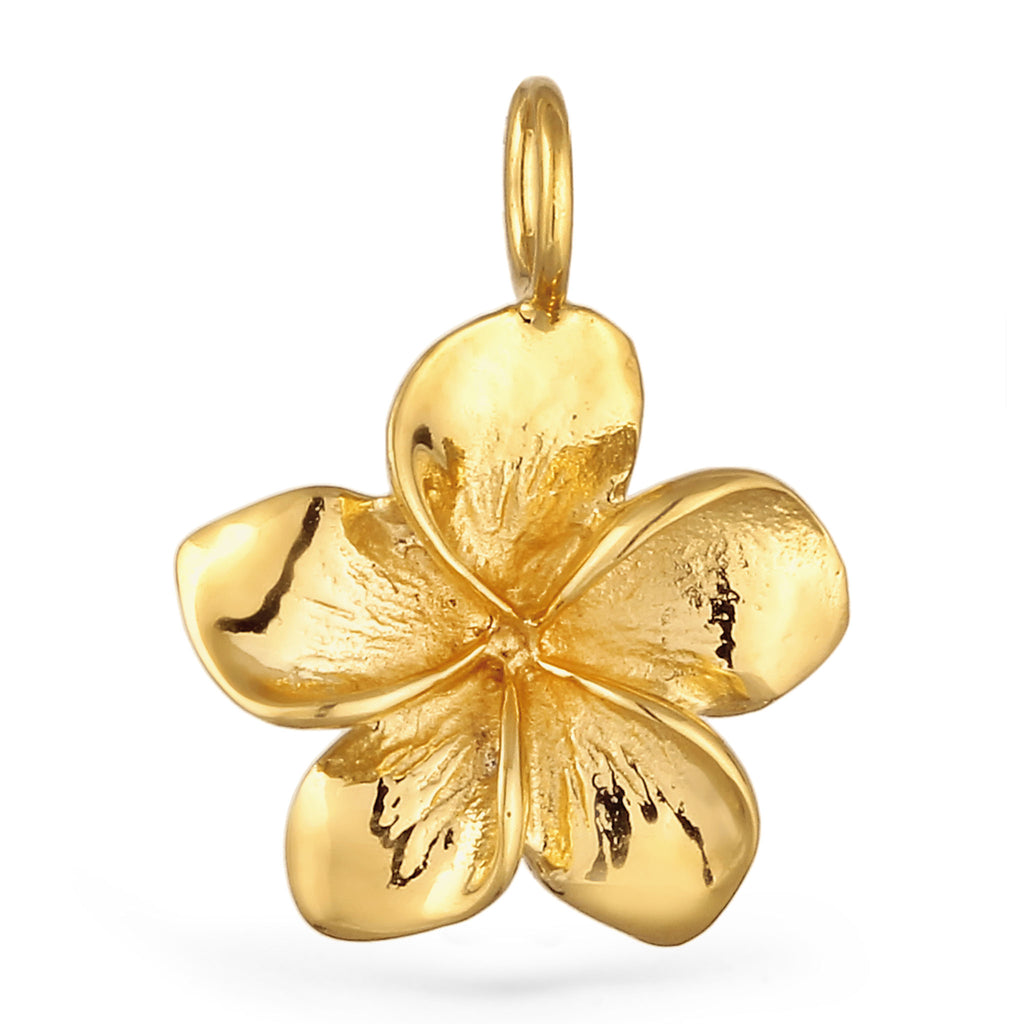 Gold - Elli | Anhänger Frangipani | 925 Sterling Silber vergoldet