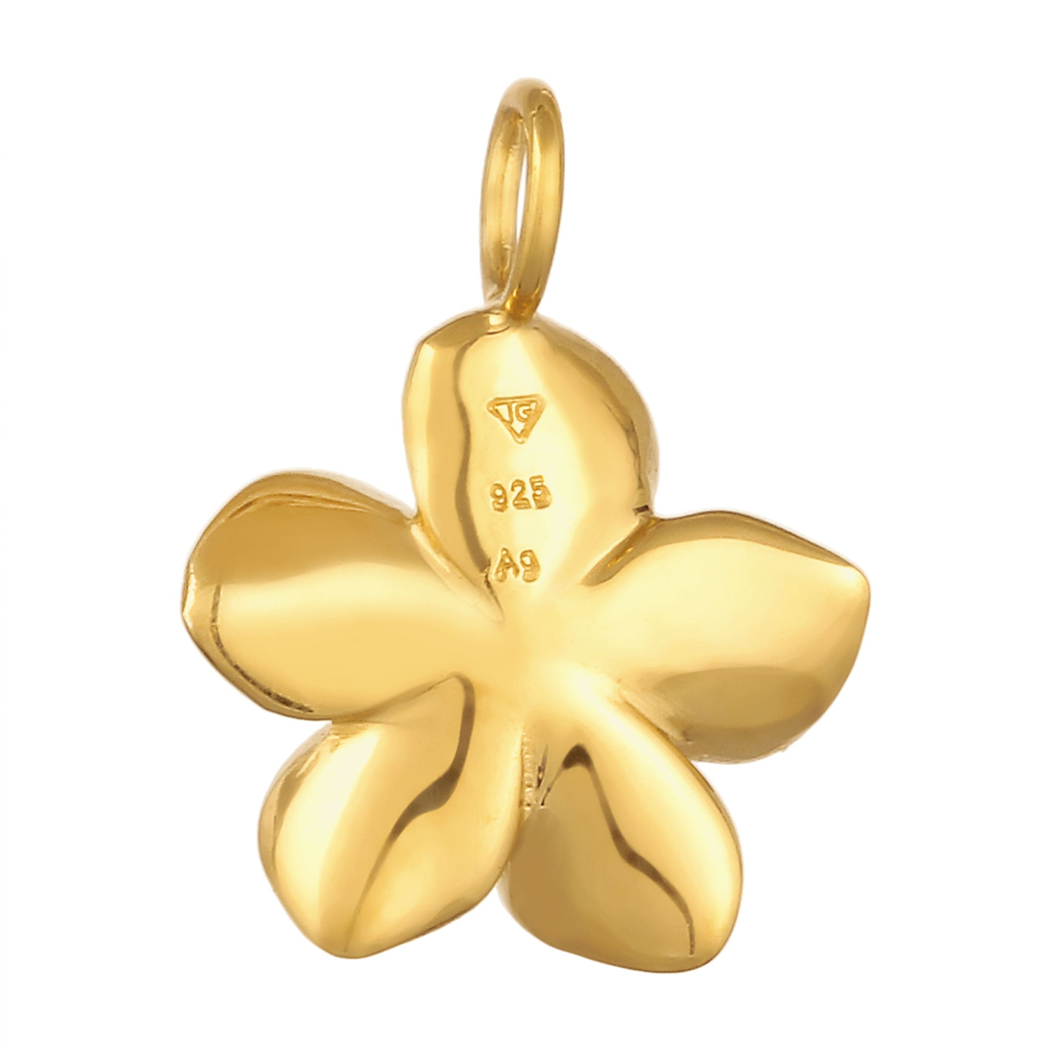 Gold - Elli | Anhänger Frangipani | 925 Sterling Silber vergoldet