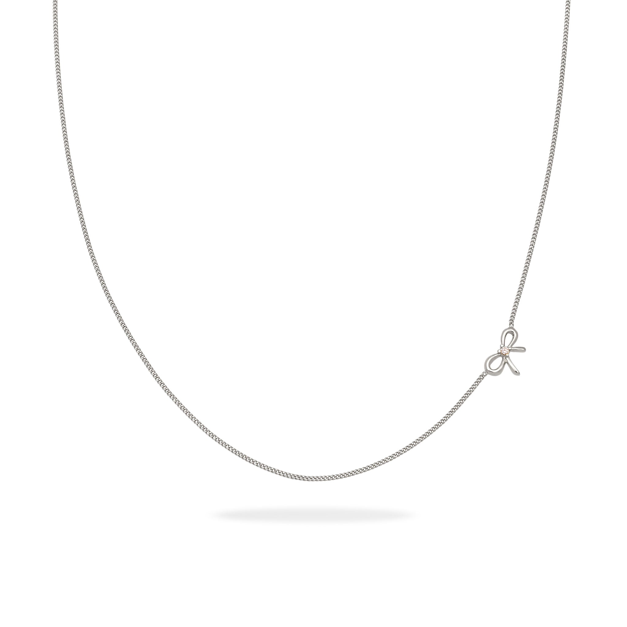 Silber - Elli | Choker Schleife | Zirkonia (Weiß) | 925 Sterling Silber