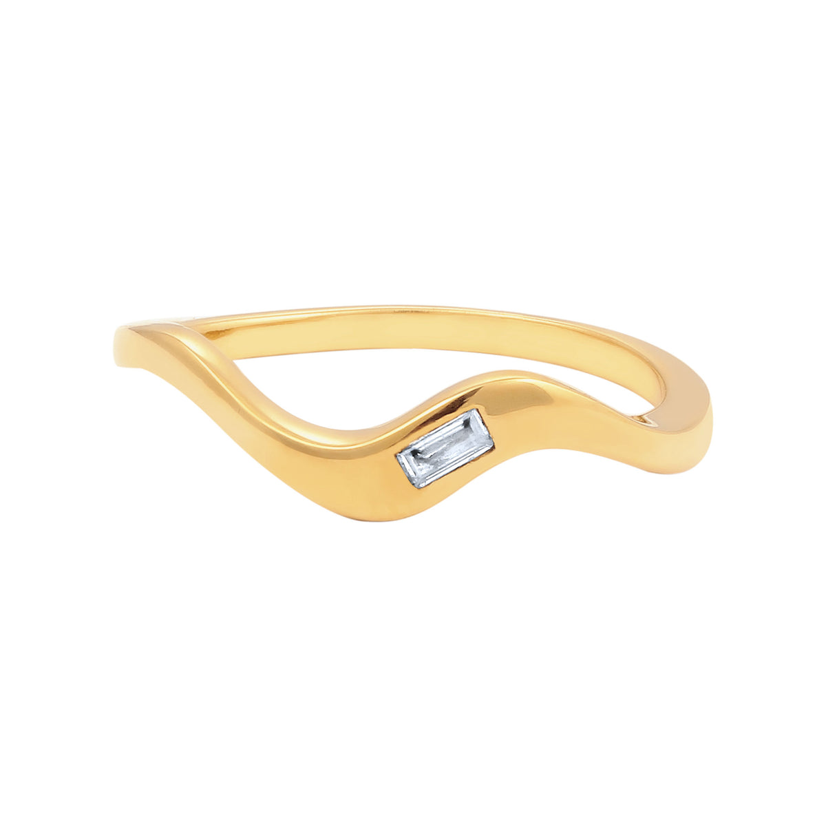 Gold - Elli PREMIUM | Ring | Topas (Weiß) | 925 Sterling Silber vergoldet