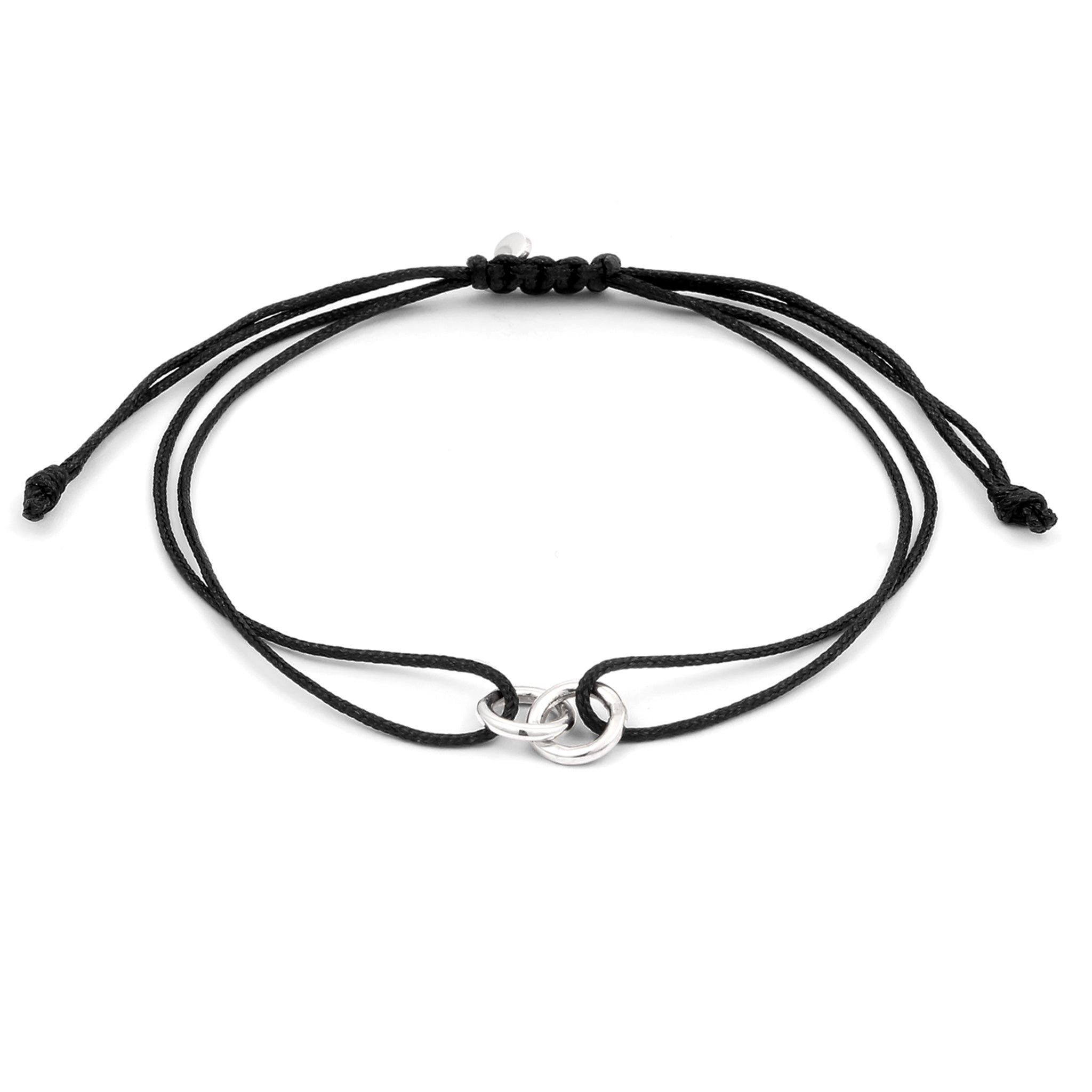 Silber - Elli | Armband Kreis | Nylon (Blau) | 925 Sterling Silber
