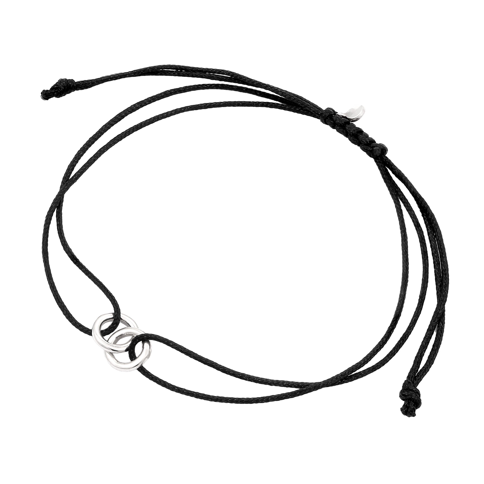 Silber - Elli | Armband Kreis | Nylon (Blau) | 925 Sterling Silber