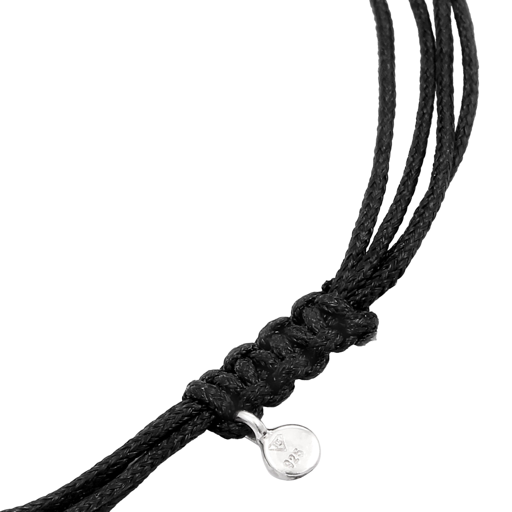 Silber - Elli | Armband Kreis | Nylon (Blau) | 925 Sterling Silber