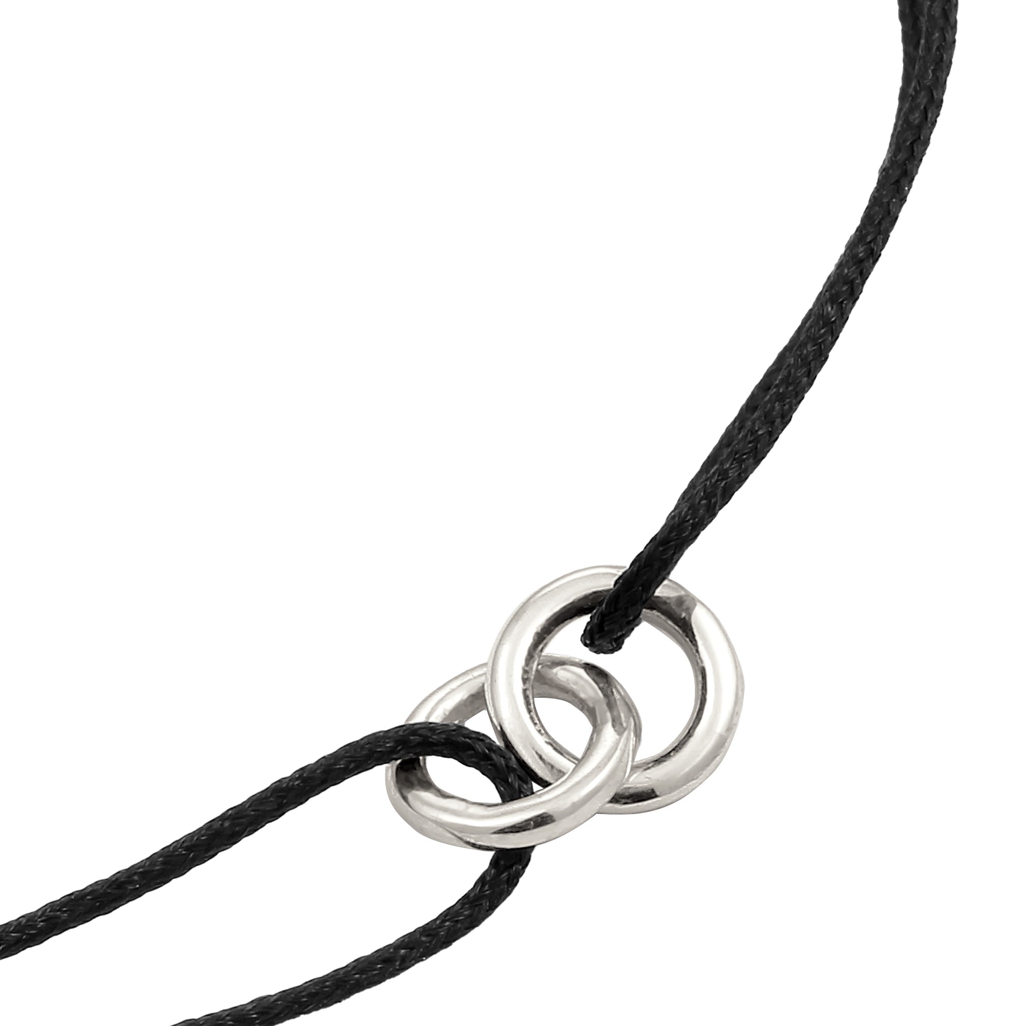Silber - Elli | Armband Kreis | Nylon (Blau) | 925 Sterling Silber