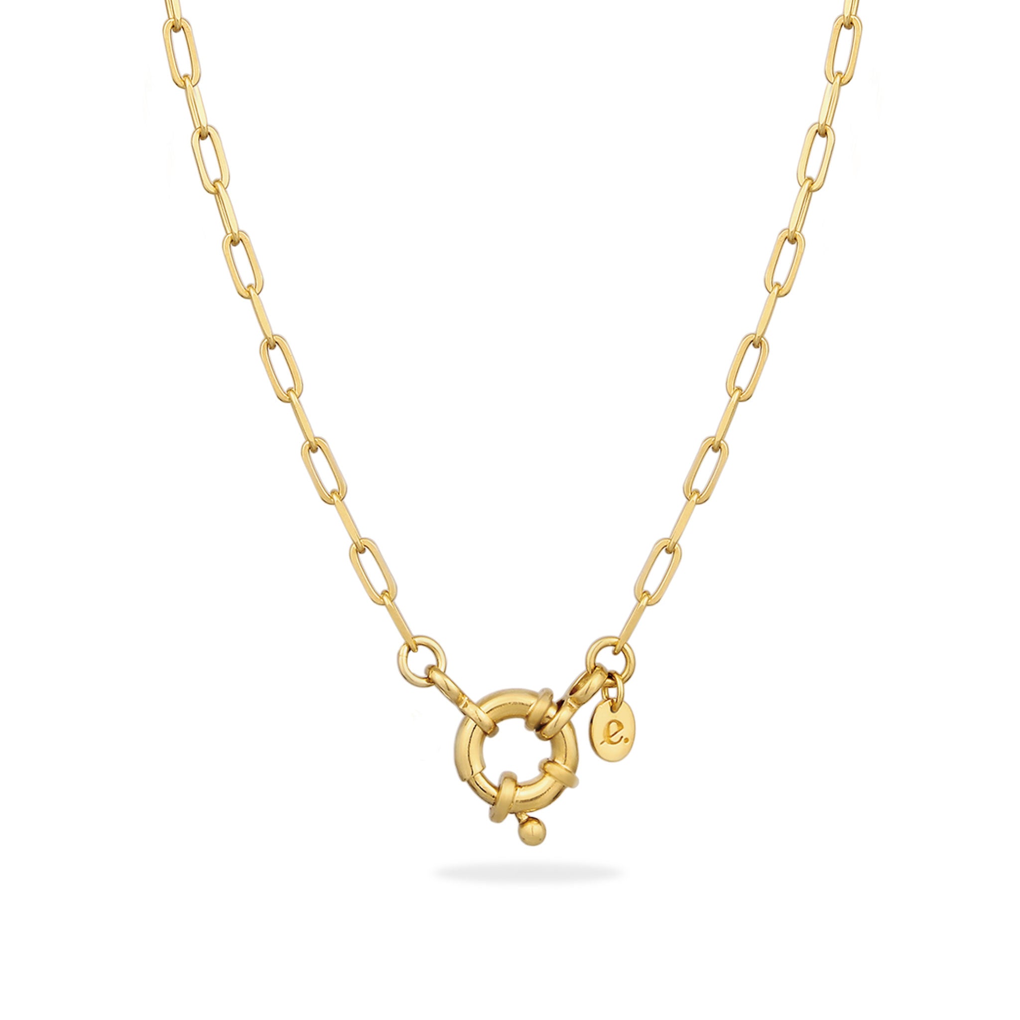 Gold - Elli | Glieder-Halskette | 925 Sterling Silber vergoldet