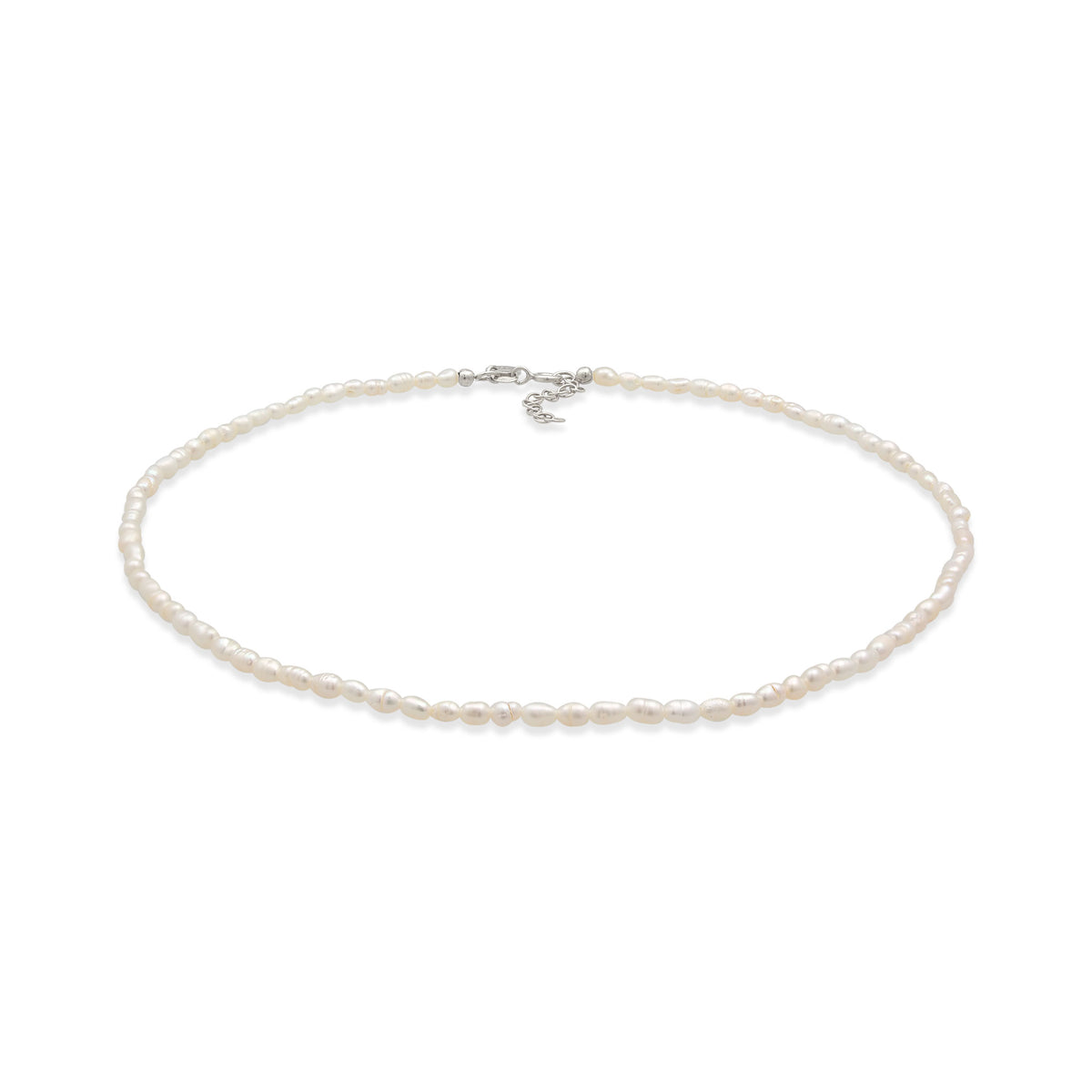 Silber - Elli PREMIUM | Choker | Süßwasserzuchtperlen (Weiß) | 925 Sterling Silber