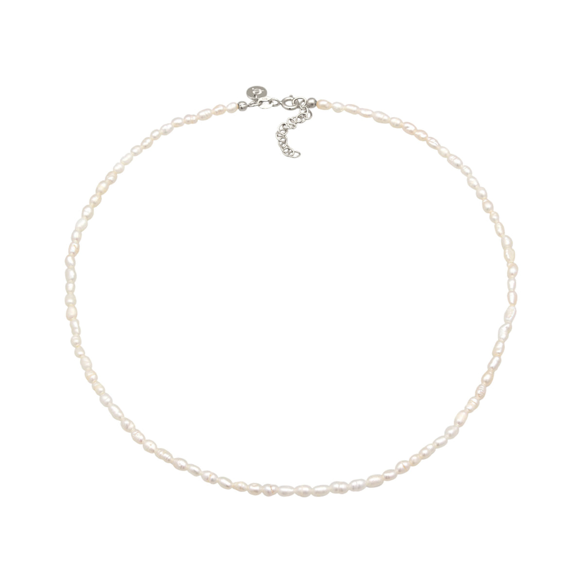 Silber - Elli PREMIUM | Choker | Süßwasserzuchtperlen (Weiß) | 925 Sterling Silber