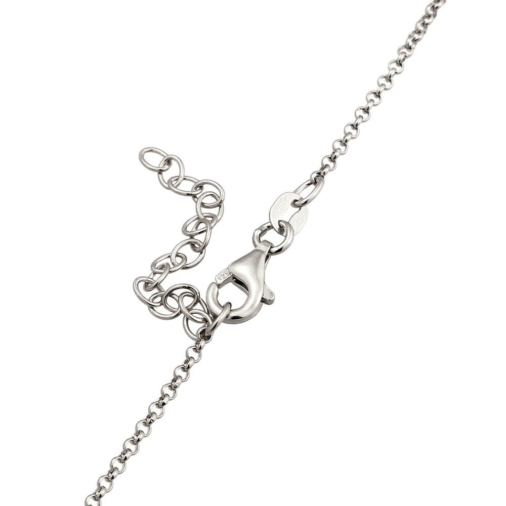 Halskette Kleeblatt | Zirkonia (Weiß)