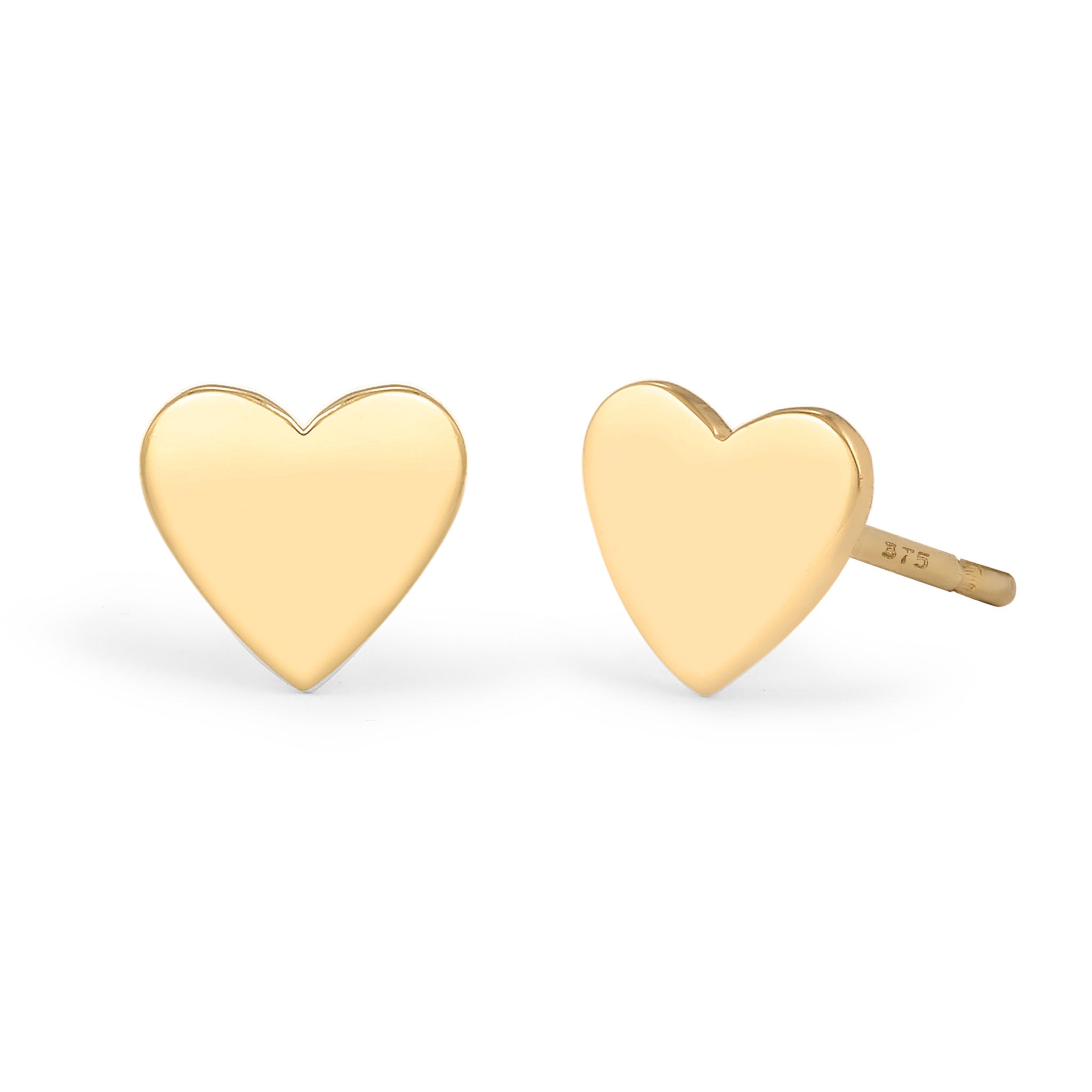 Gold - Elli PREMIUM | Ohrstecker Herz | 375 Gelbgold