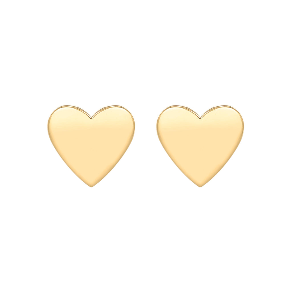 Gold - Elli PREMIUM | Ohrstecker Herz | 375 Gelbgold