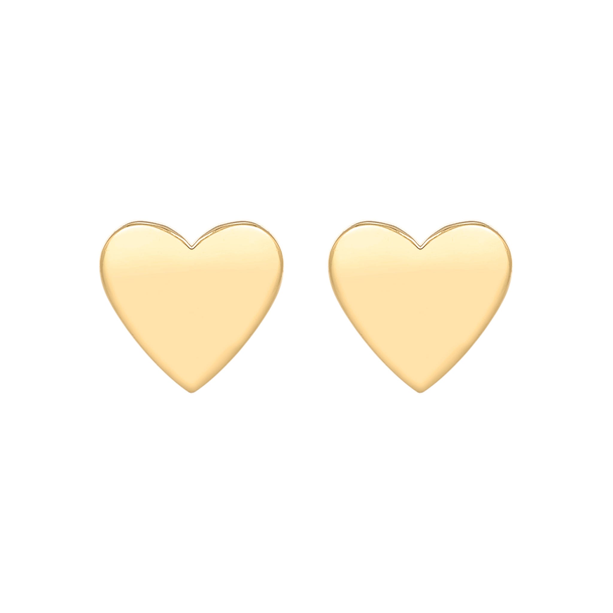 Gold - Elli PREMIUM | Ohrstecker Herz | 375 Gelbgold