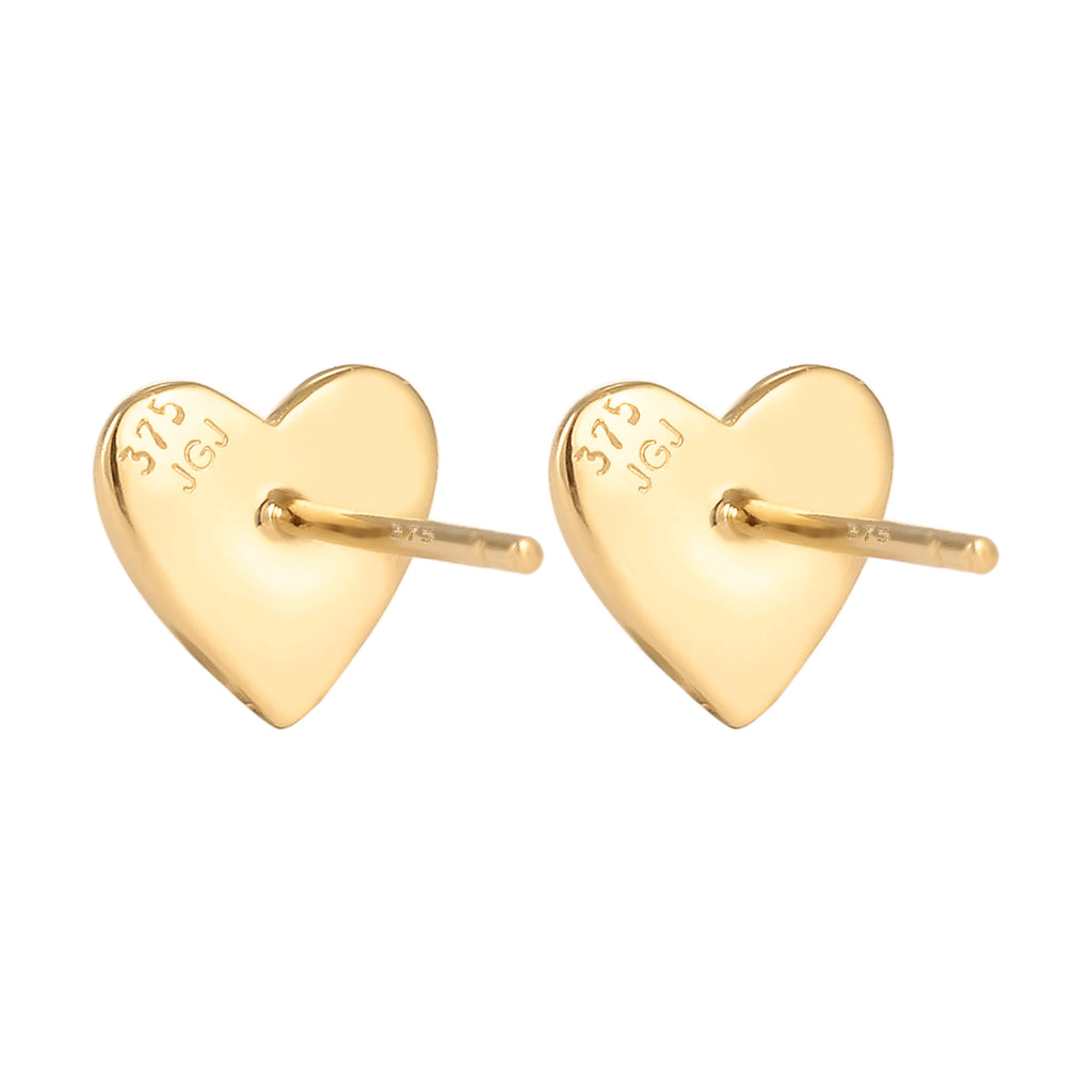 Gold - Elli PREMIUM | Ohrstecker Herz | 375 Gelbgold