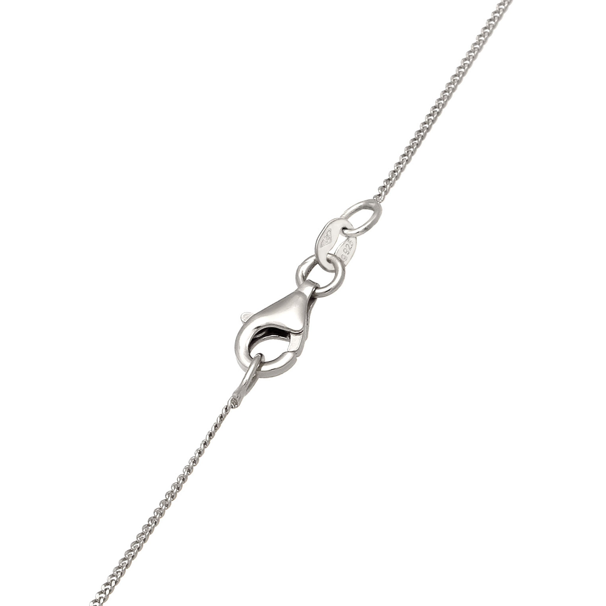 Silber - Elli | Halskette Tropfen | Mit Kristallen von Swarovski® (Hellgrün) & Synthetische Perle | 925 Sterling Silber