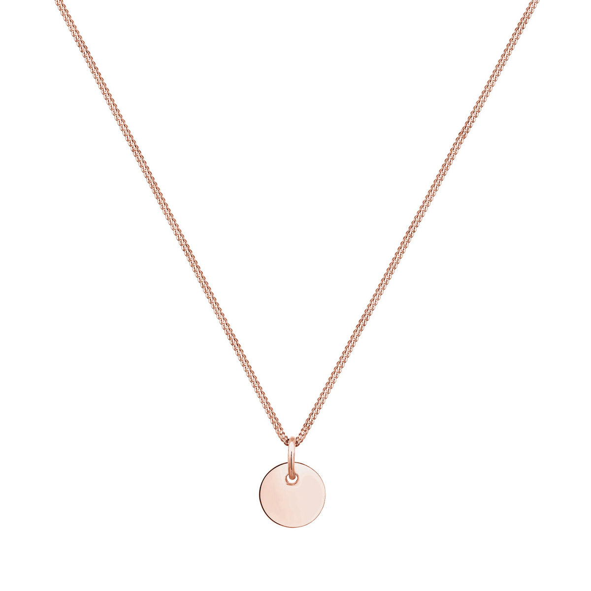 Roségold - Elli | Halskette | Gravur Plättchen | 925er Sterling Silber rose-vergoldet