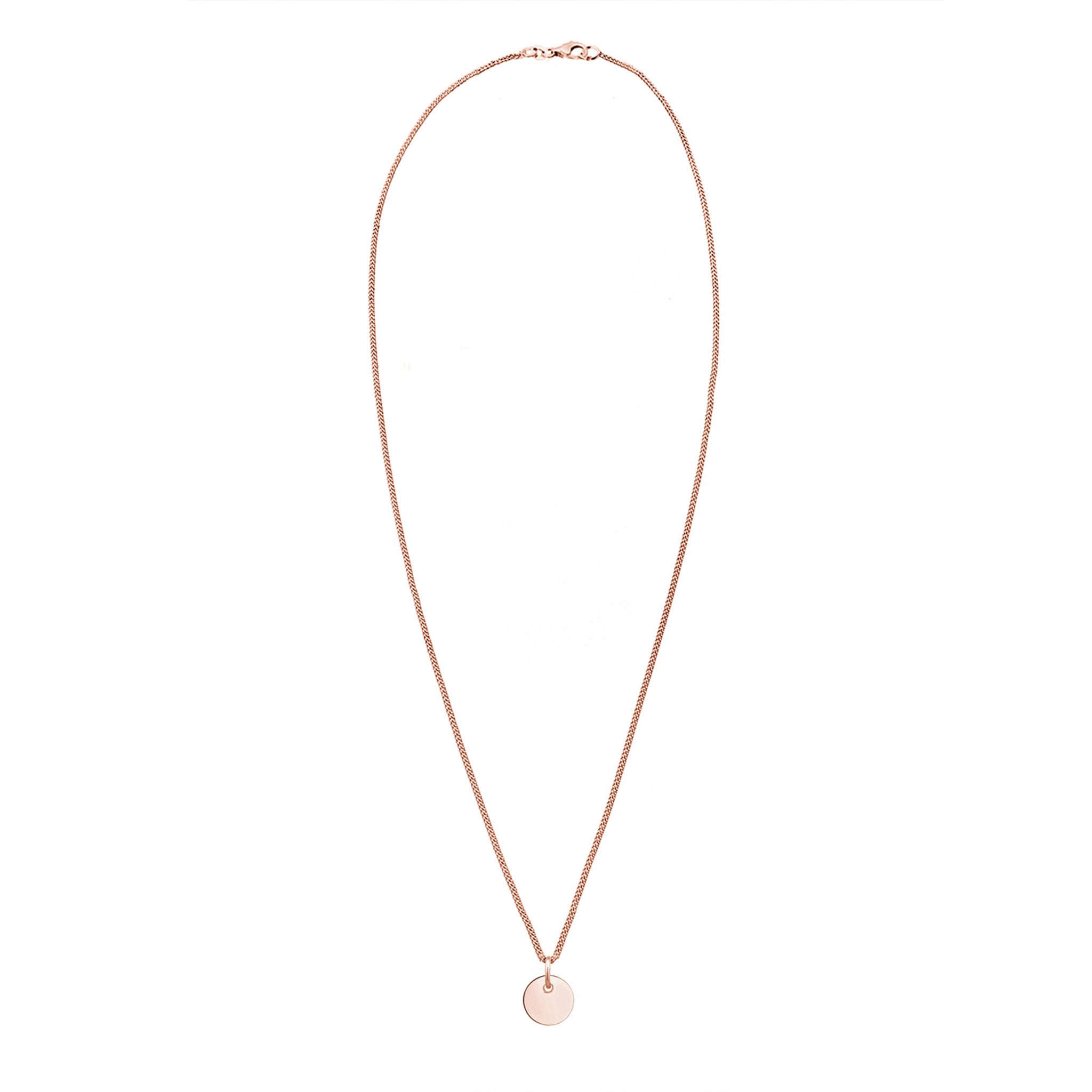 Roségold - Elli | Halskette | Gravur Plättchen | 925er Sterling Silber rose-vergoldet