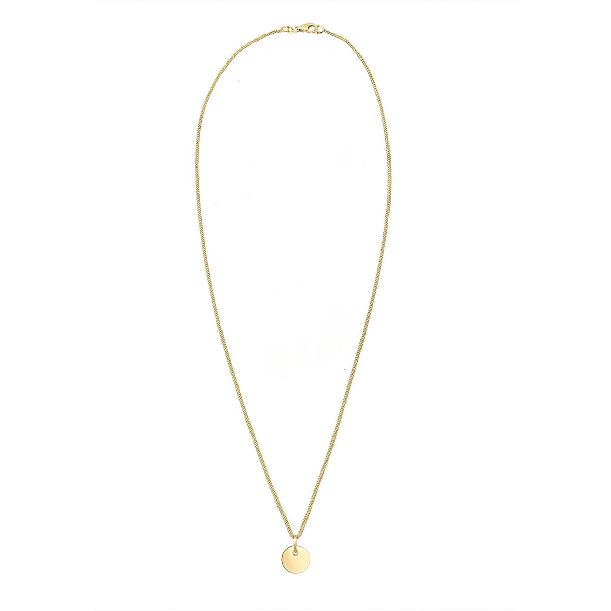 Gold - Elli | Halskette | Gravur Plättchen | 925er Sterling Silber vergoldet