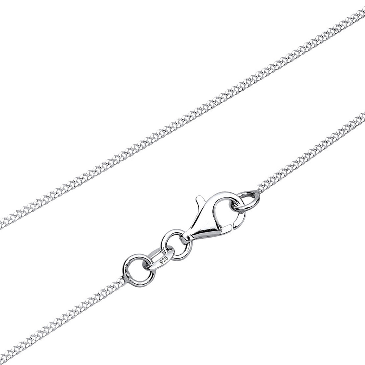 Silber - Elli | Halskette | Gravur Plättchen | 925er Sterling Silber
