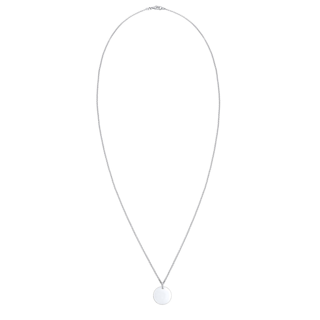 Silber - Elli | Halskette | Gravur Plättchen | 925er Sterling Silber