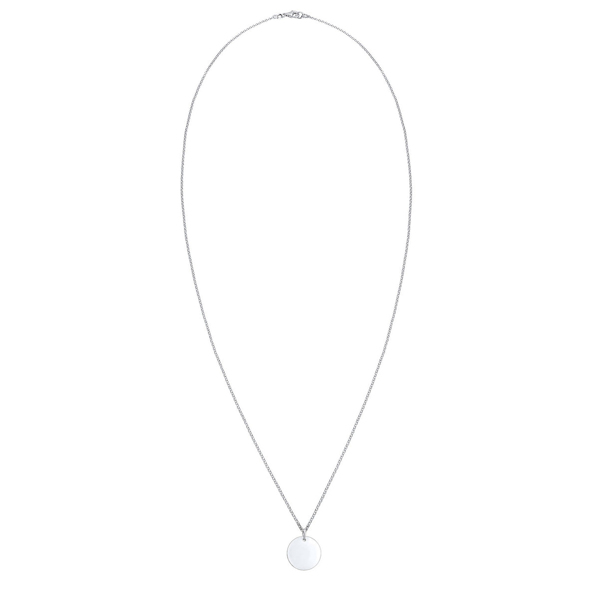Silber - Elli | Halskette | Gravur Plättchen | 925er Sterling Silber