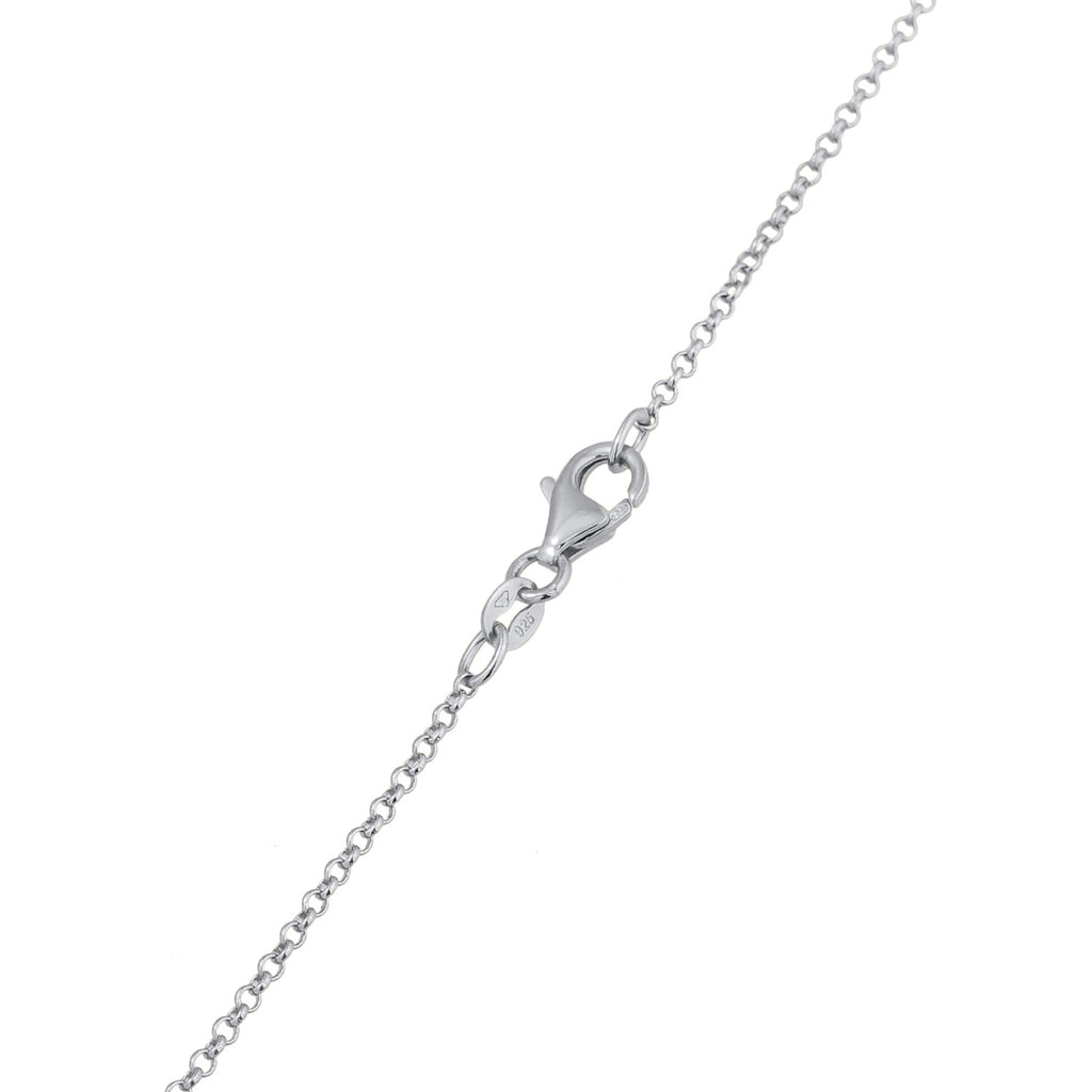Silber - Elli | Halskette | Gravur Plättchen | 925er Sterling Silber