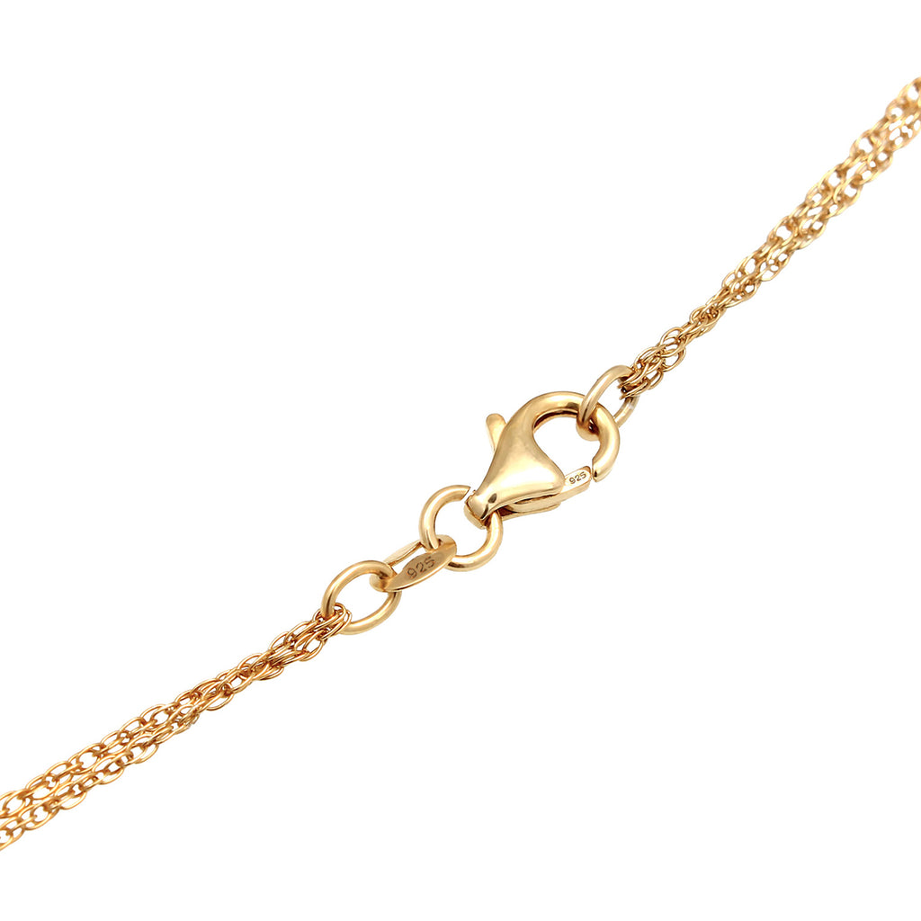 Gold engravable - Elli | Layer-Halskette | Gravur Plättchen | 925er Sterling Silber vergoldet