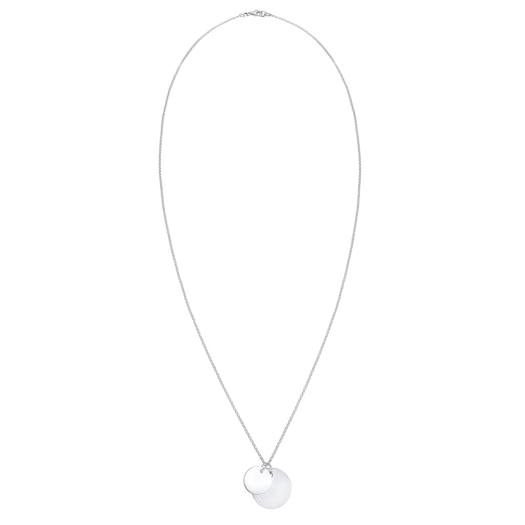 Silber - Elli | Halskette | Gravur Plättchen Matt | 925er Sterling Silber