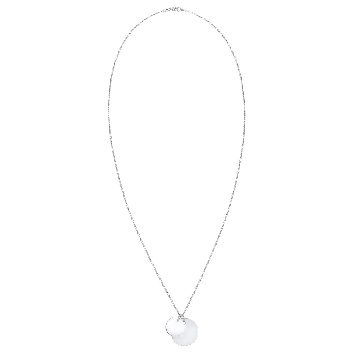 Silber - Elli | Halskette | Gravur Plättchen Matt | 925er Sterling Silber