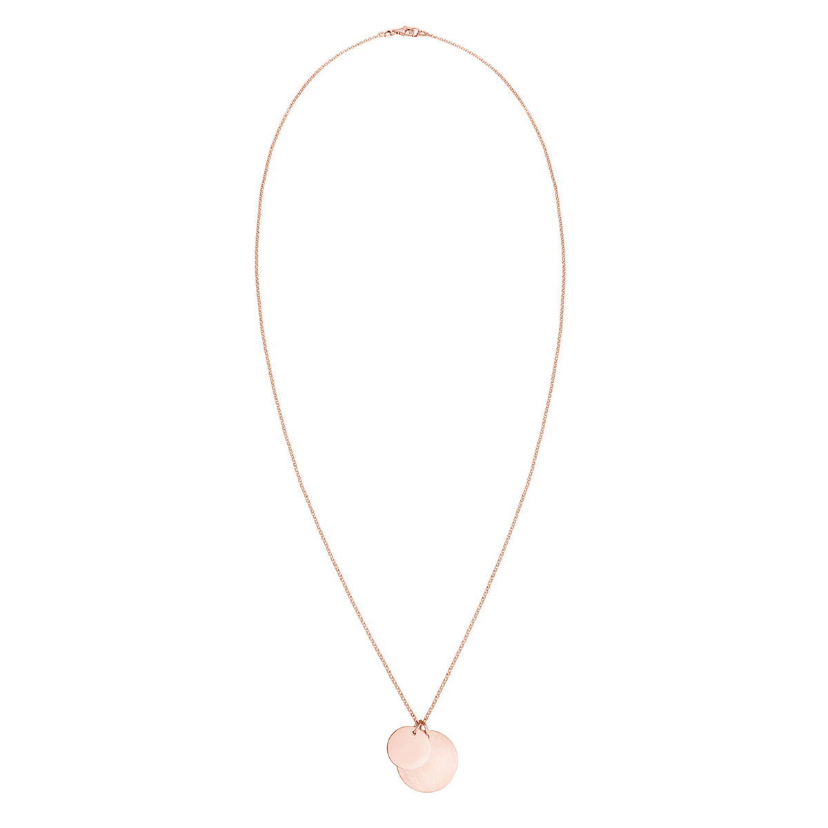 Roségold - Elli | Halskette | Gravur Plättchen Matt | 925er Sterling Silber rose-vergoldet