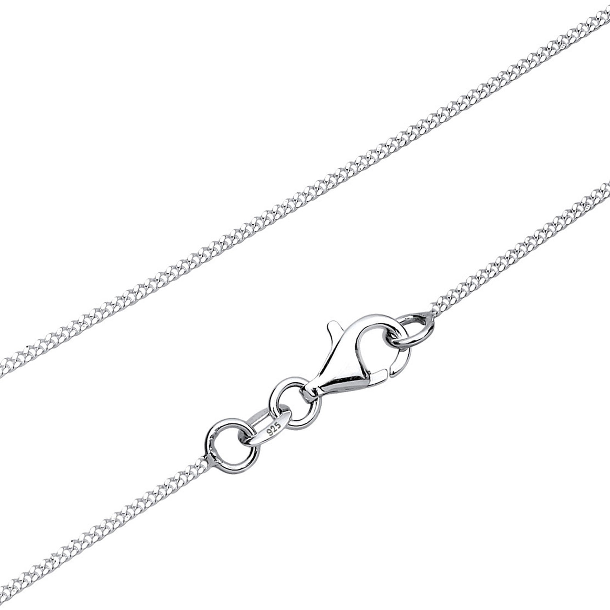 Silber - Elli | Halskette | Gravur Herz Anhänger | 925 Sterling Silber
