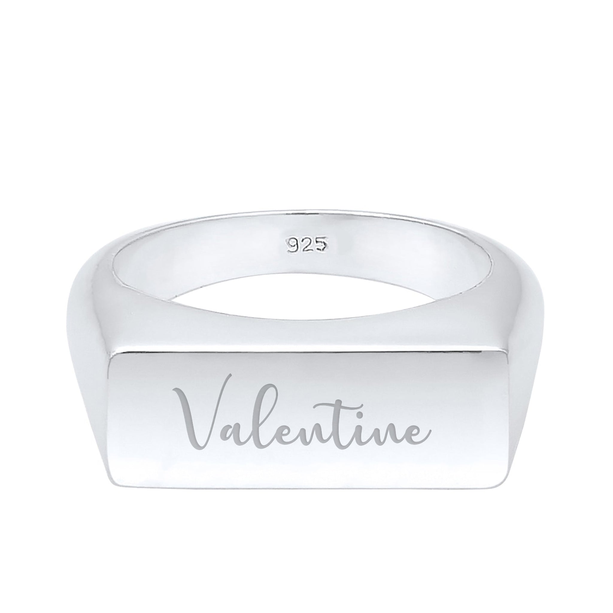 Silber - Elli | Siegelring | Gravurplatte | 925 Sterling Silber