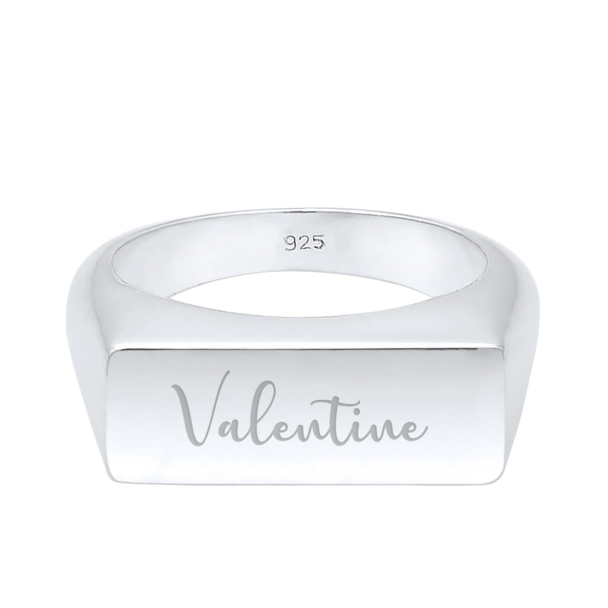 Silber - Elli | Siegelring | Gravurplatte | 925 Sterling Silber