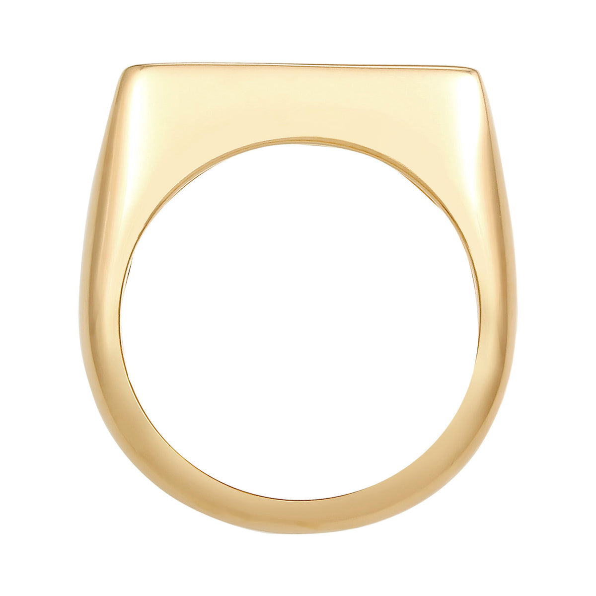 Gold - Elli | Siegelring | Gravurplatte | 925 Sterling Silber vergoldet