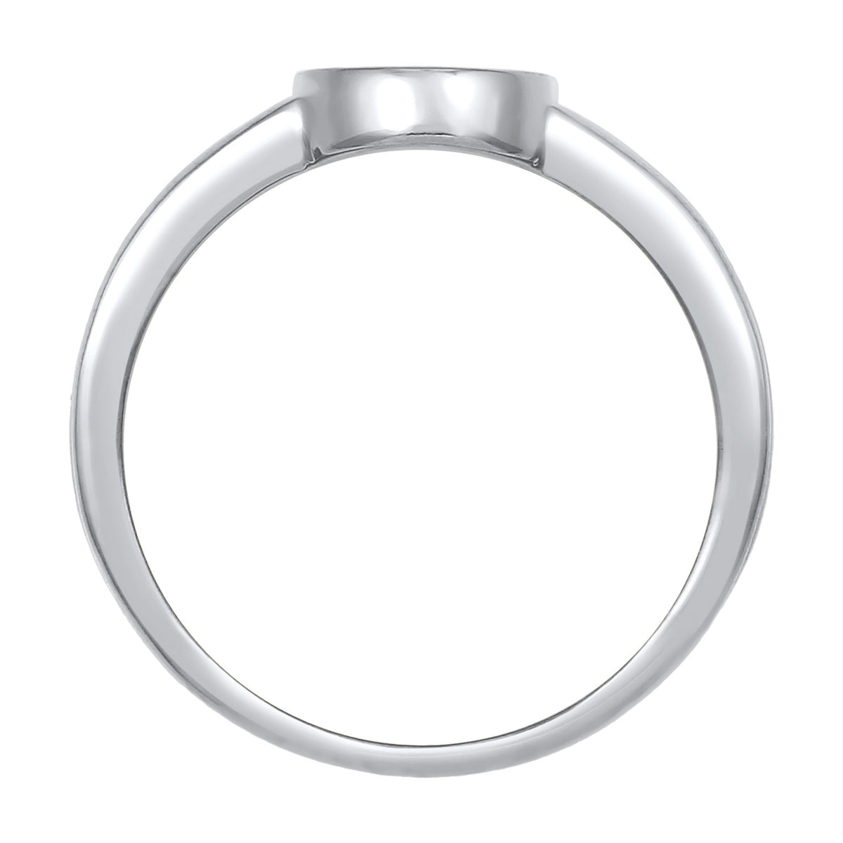 Silber - Elli | Siegelring Oval | Gravur Platte | 925 Silber