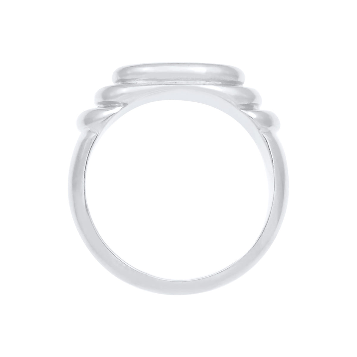 Silber - Elli | Siegelring Oval | Gravur Platte | 925 Sterling Silber